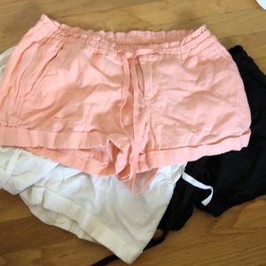 3 linen shorts